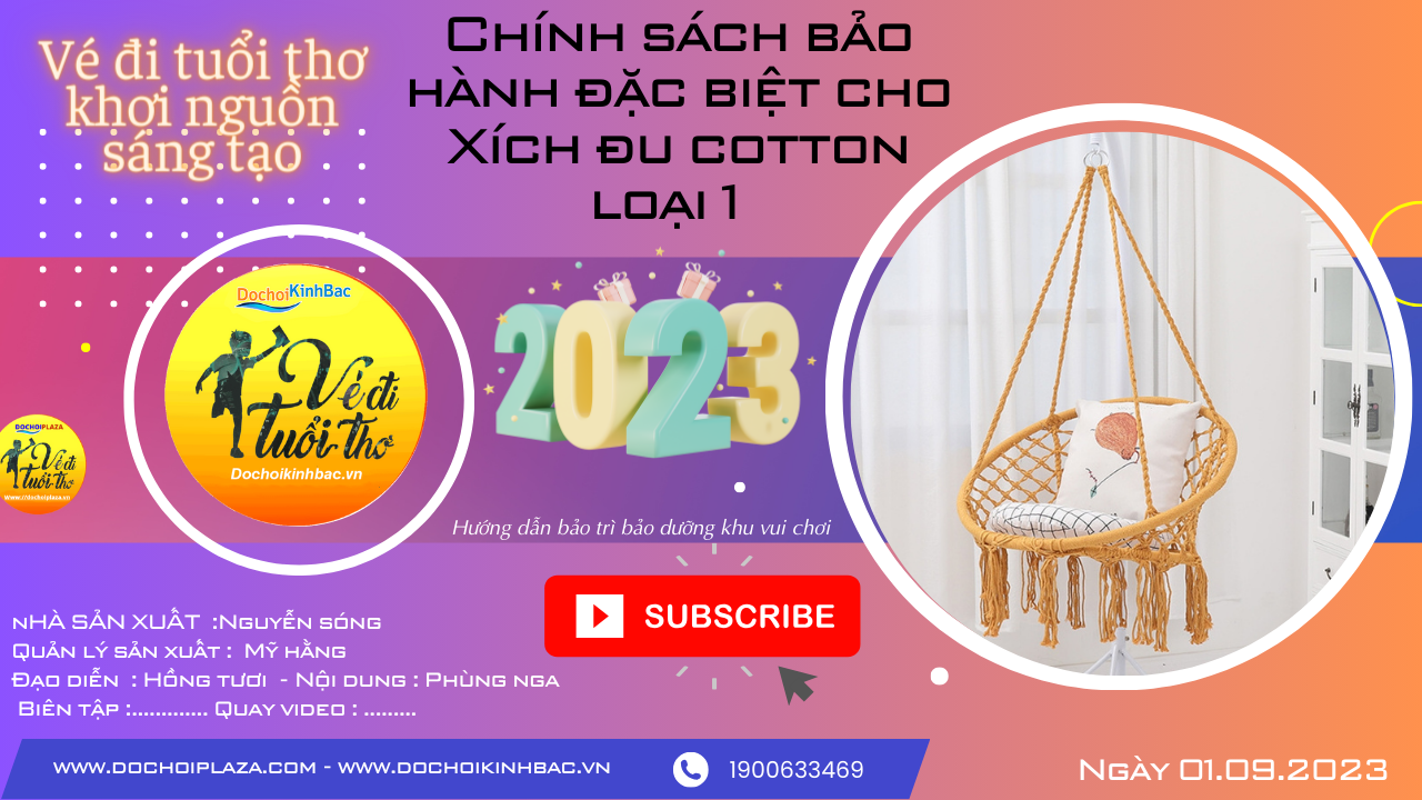 Chính sách bảo hành đặc biệt cho Xích đu cotton loại 1  - Đảm bảo sự hài lòng tuyệt đối của khách hàn