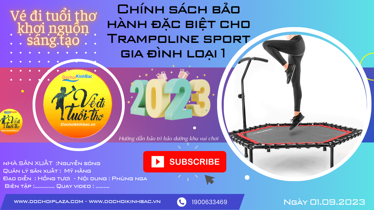 Chính sách bảo hành đặc biệt cho Trampoline sport gia đình loại 1 - Đảm bảo sự hài lòng tuyệt đối của khách hàng!