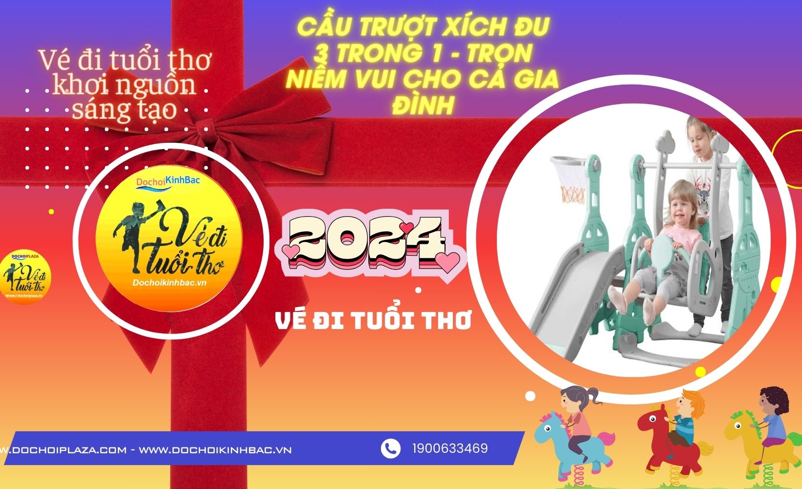 Cầu Trượt Xích Đu 3 Trong 1 - Trọn Niềm Vui Cho Cả Gia Đình