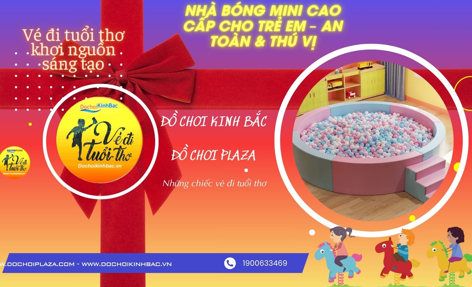 Nhà Bóng Mini Cao Cấp Cho Trẻ Em – An Toàn & Thú Vị