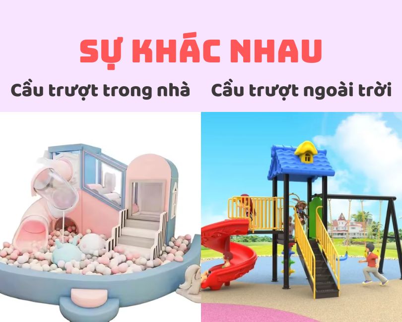 Bộ Cầu Trượt Liên Hoàn Ngoài Trời và Trong Nhà – Khác Nhau Điều Gì?