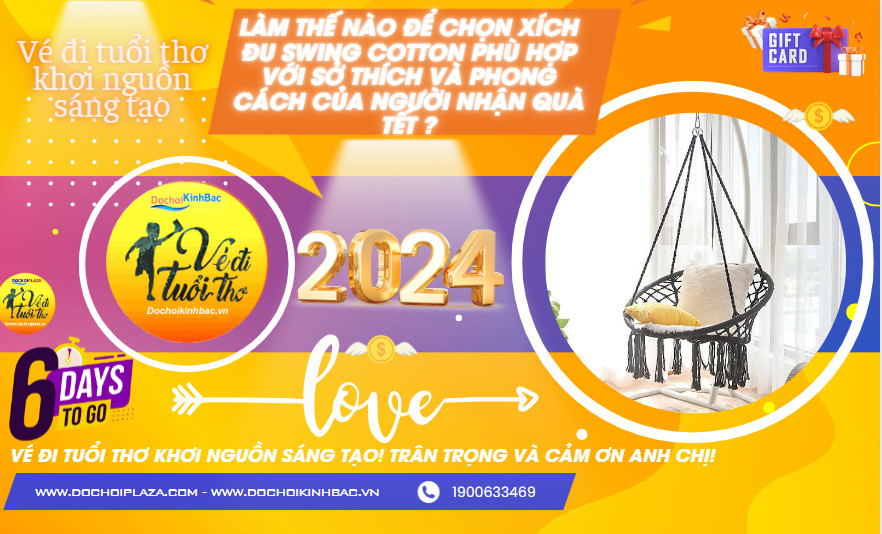 Làm thế nào để chọn Xích đu swing cotton phù hợp với sở thích và phong cách của người nhận quà Tết ?