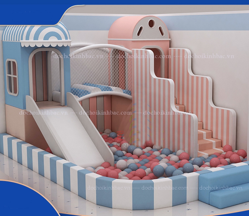 Nhà bóng cầu trượt mini