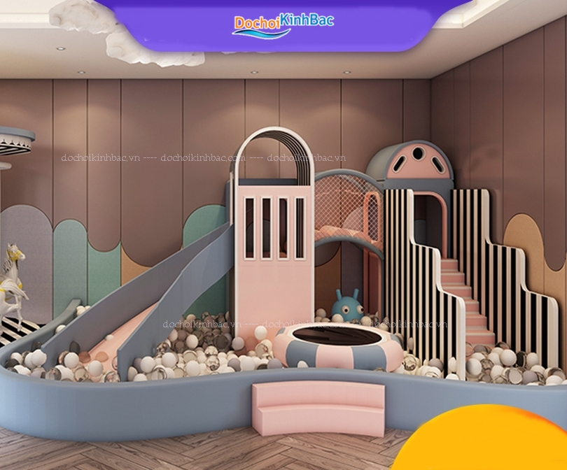 Nhà bóng cầu trượt mini