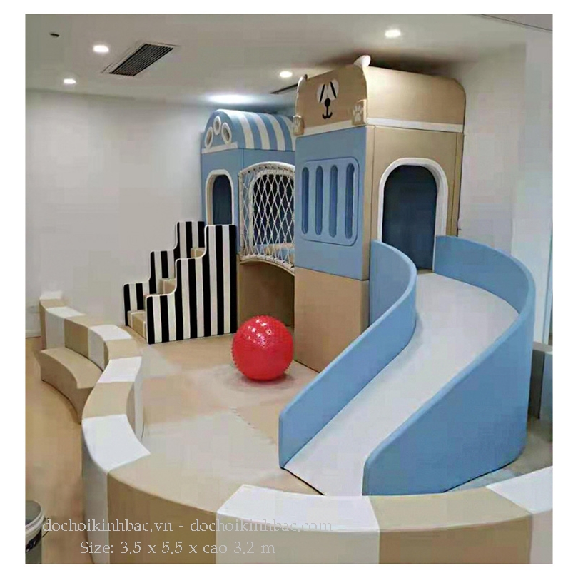 Nhà bóng cầu trượt mini