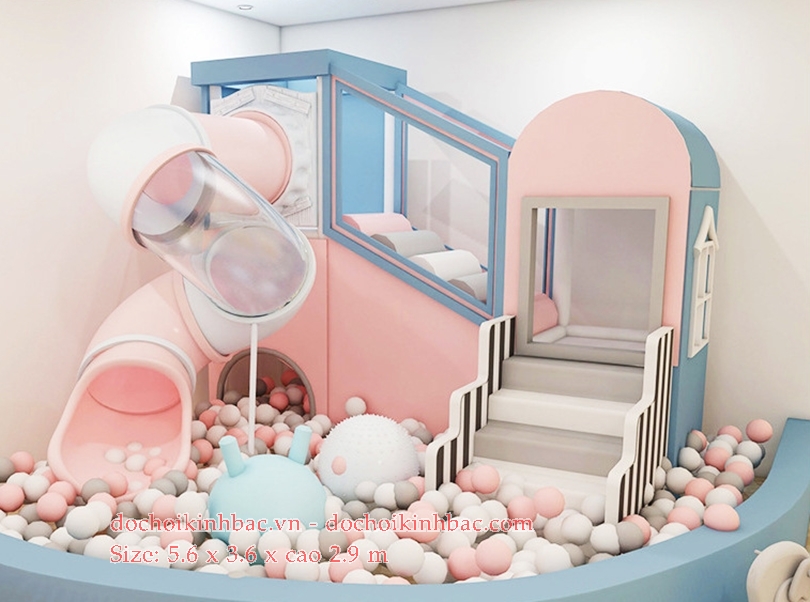 Nhà bóng cầu trượt mini