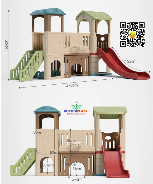 Nhà Khối Ghép Thông Minh Đa Chức Năng Cho Trẻ