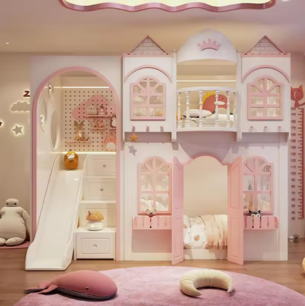 PHÒNG CHƠI LÂU ĐÀI CÔNG CHÚA PCTNKB06 – KHÔNG GIAN MƠ ƯỚC CHO BÉ GÁI HIỆN ĐẠI