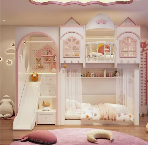 PHÒNG CHƠI LÂU ĐÀI CÔNG CHÚA PCTNKB06 – KHÔNG GIAN MƠ ƯỚC CHO BÉ GÁI HIỆN ĐẠI