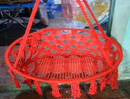 Xích đu Swing cotton màu xanh lá _Chất liệu an toàn thư giãn thoải mái