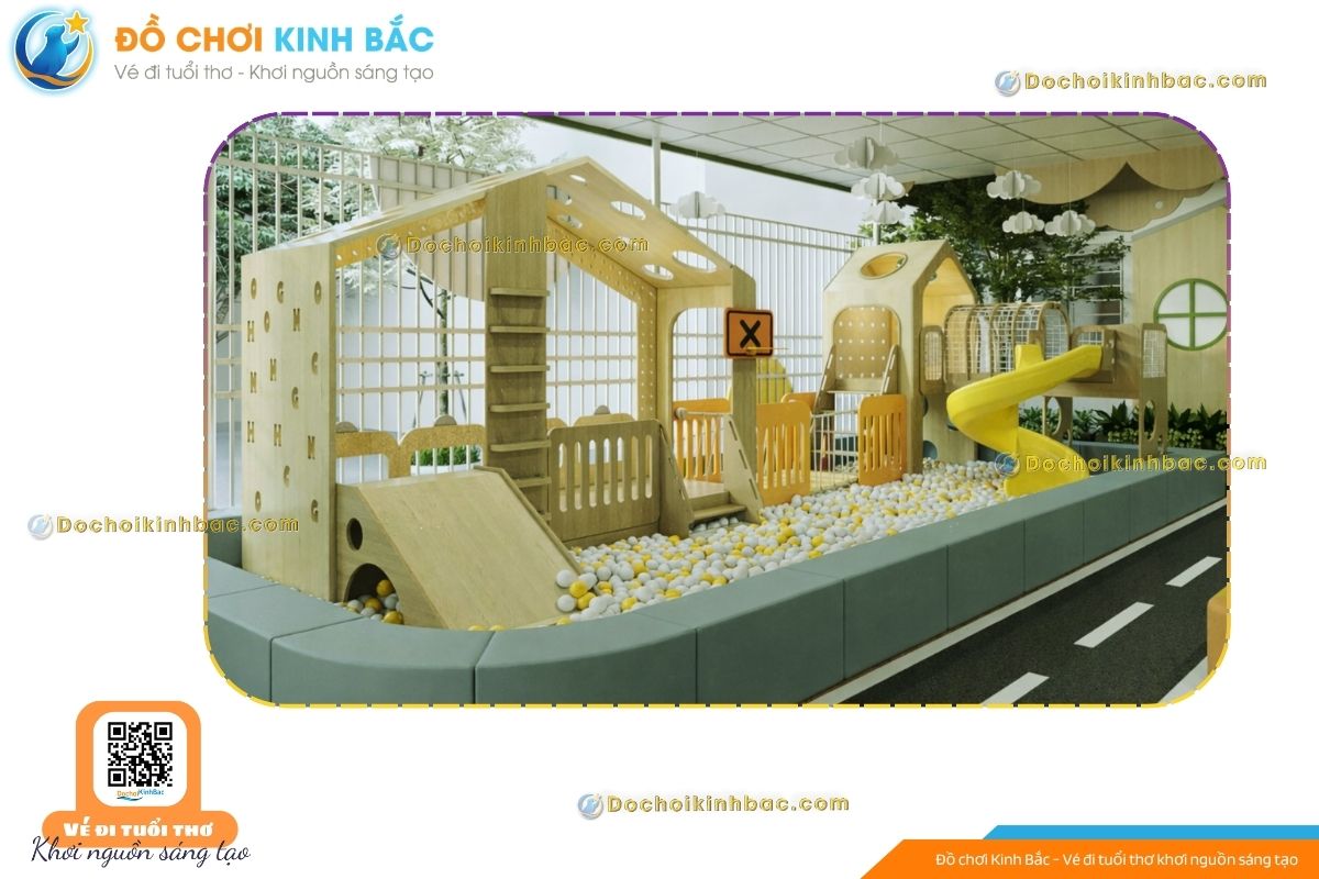 Bộ Đồ Chơi Vận Động Khung Gỗ Leo Trèo Trong Nhà Cho Bé Từ 2–10 Tuổi