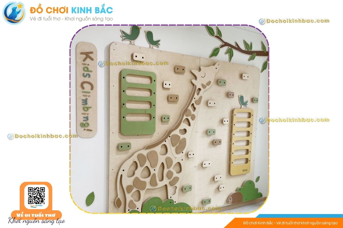 Bộ Đồ Chơi Vận Động Khung Gỗ Leo Trèo Trong Nhà Cho Bé Từ 2–10 Tuổi