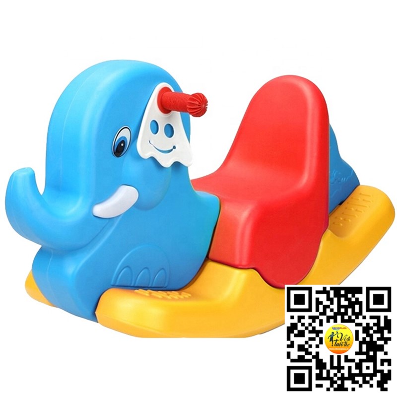 Bập bênh voi lắp ghép KBBL02 Size:84*30*46cm Sản phẩm nhựa đẹp cho bé vui chơi