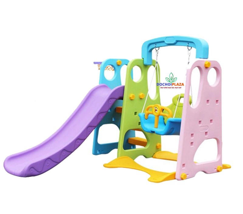 Xích đu cầu trượt tiêu chuẩn châu âu cho bé vui chơi 180*185*126 Cm