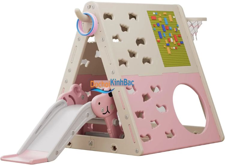 Bộ Cầu Trượt Liên Hoàn Nhà Chòi Hình Tam Giác CTLHKB05 – Sân chơi sáng tạo cho bé