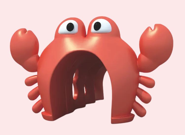 Hầm Chui Hình Con Cua Siêu Dễ Thương Cho Bé HKCHC11 - Vui Chơi, Sáng Tạo, An Toàn