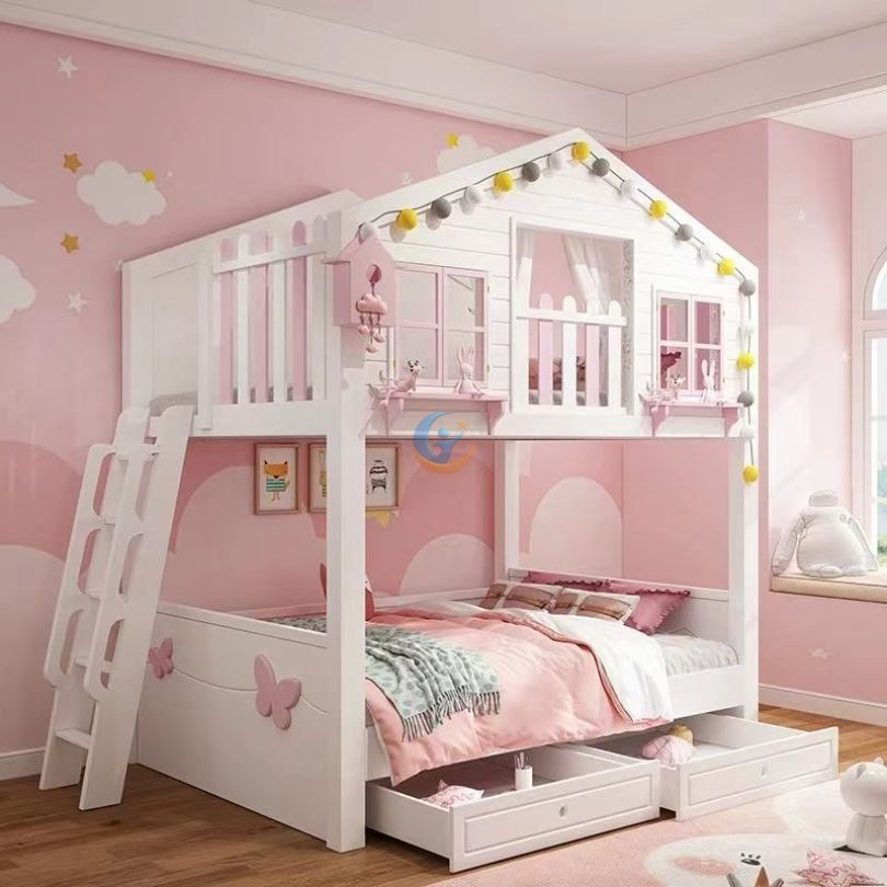 Phòng Ngủ Ngôi Nhà Công Chúa PNTNKB14 – Không Gian Vừa Ngủ Vừa Chơi Cho Bé