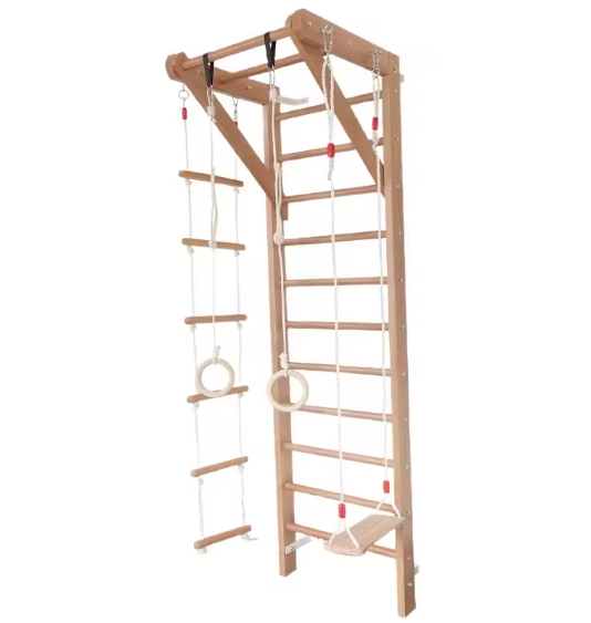 Bộ Đồ Chơi Vận Động Khung Gỗ Leo Trèo Trong Nhà Cho Bé Từ 2–10 Tuổi