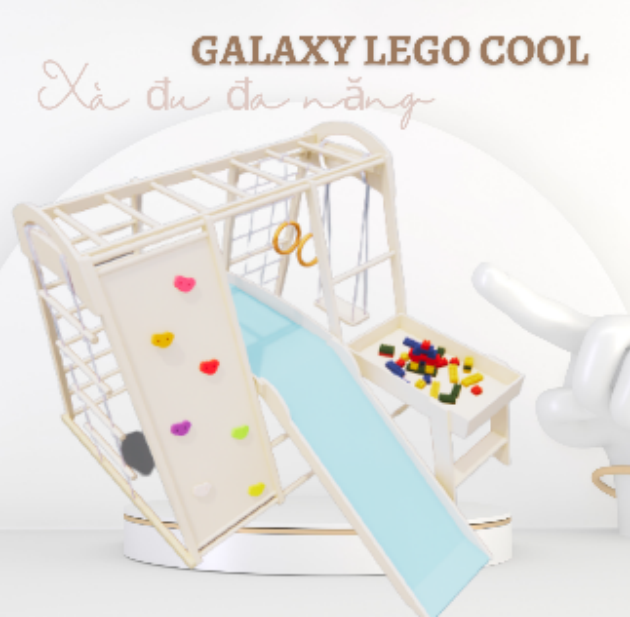 Xà đu đa năng Galaxy lego cool - Bộ Vận Động Gỗ Toàn Diện Cho Bé