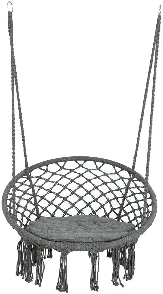 Xích đu Swing cotton màu ghi _ Chất liệu an toàn thư giãn thoải mái