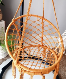 Xích đu Swing cotton màu cam _ Chất liệu an toàn thư giãn thoải mái