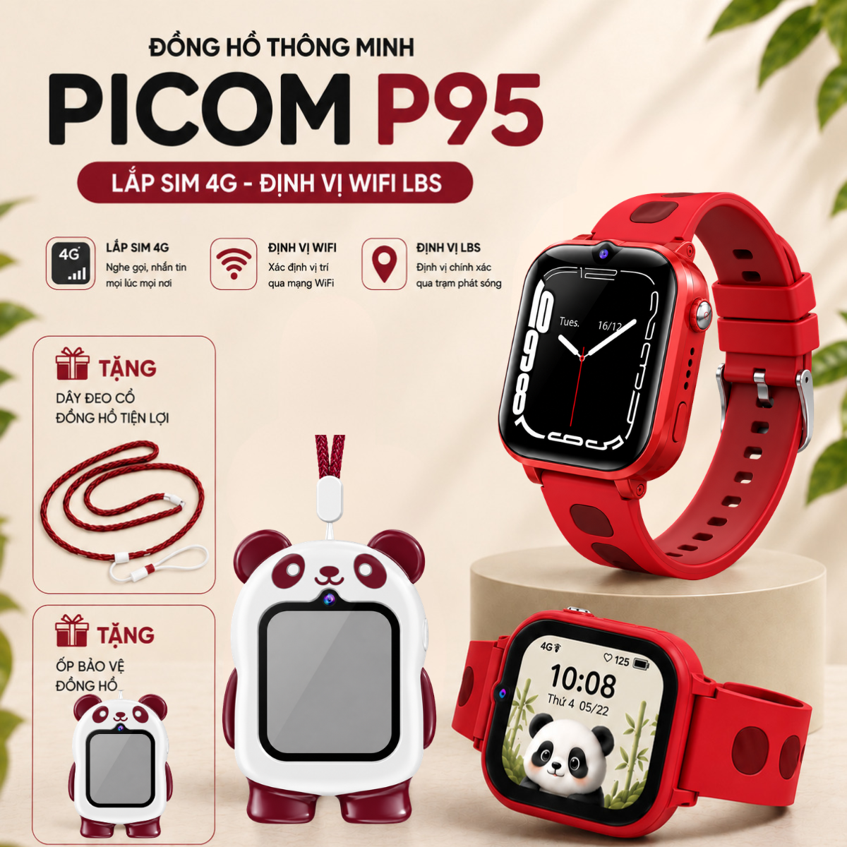 PICOM P95 4G – PIN KHỦNG 800mAh, MÀN HÌNH LỚN 1.83 INCH