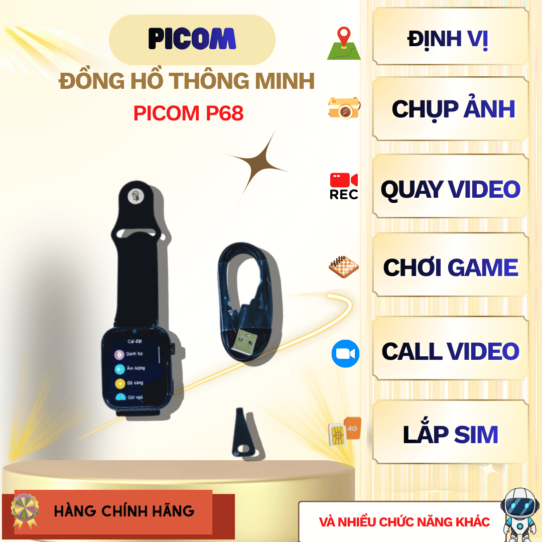 Đồng Hồ Thông Minh Trẻ Em Picom P68 Plus