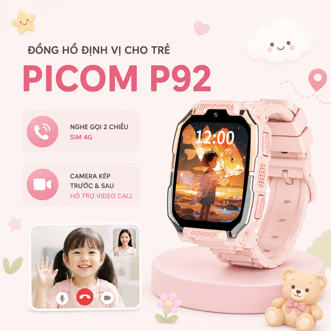 Đồng Hồ Thông Minh PICOM P92 Ultra