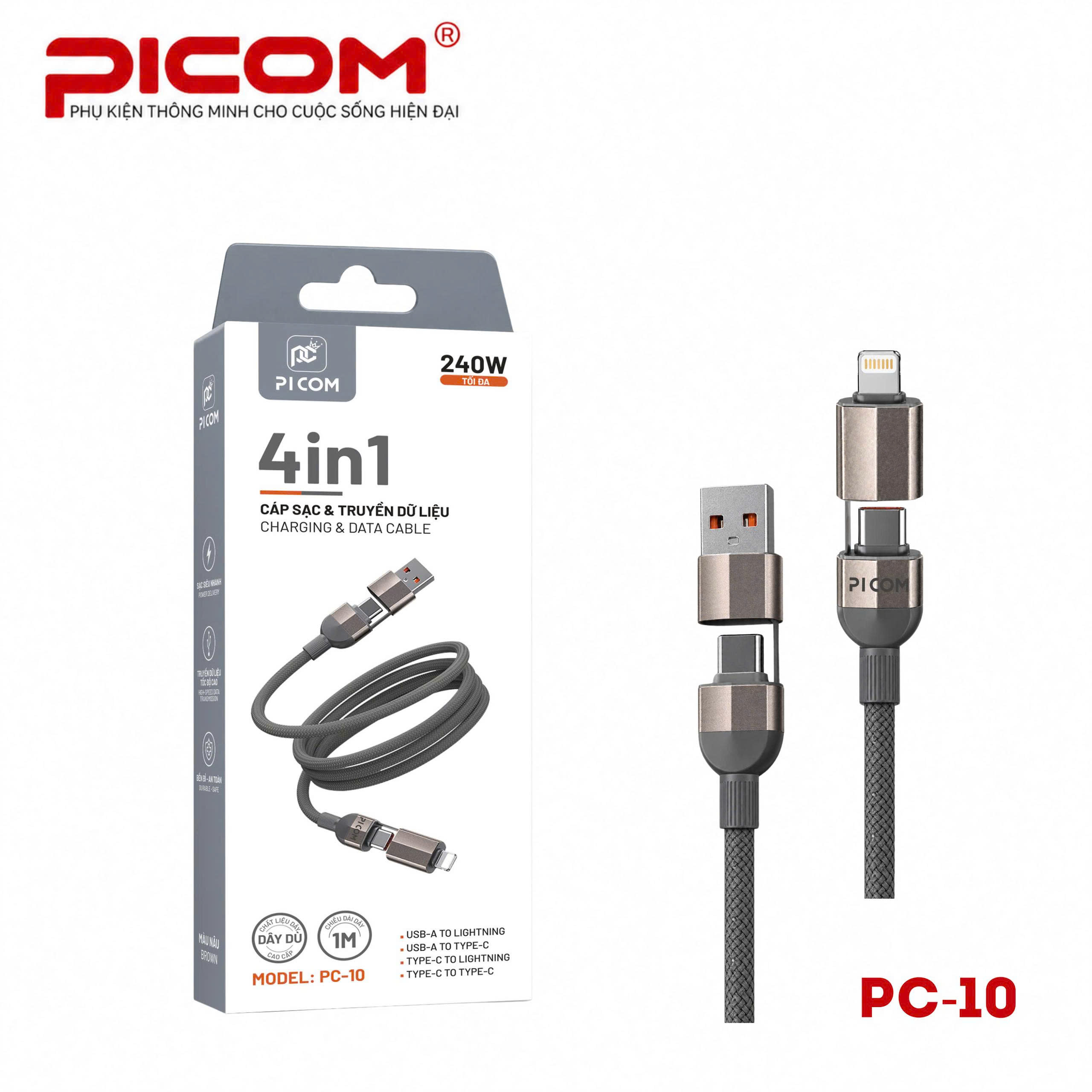 CÁP SẠC NHANH PICOM PC-10 – 240W