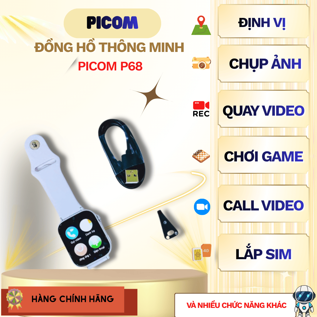 Đồng Hồ Thông Minh Trẻ Em Picom P68 Plus