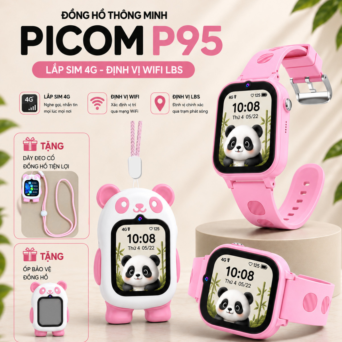 PICOM P95 4G – PIN KHỦNG 800mAh, MÀN HÌNH LỚN 1.83 INCH