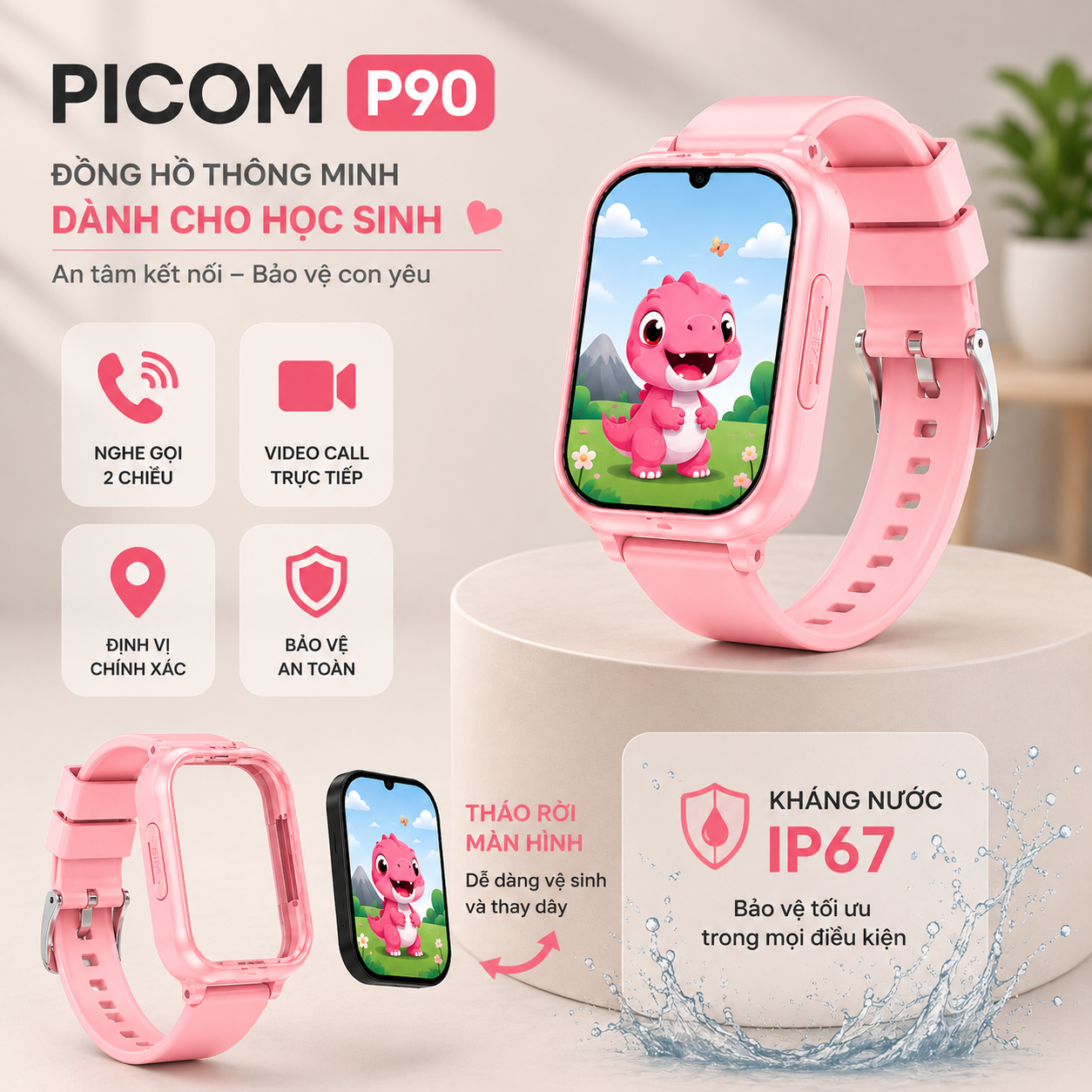 Đồng Hồ Thông Minh Trẻ Em Picom P90