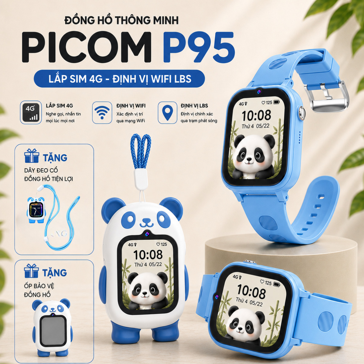 PICOM P95 4G – PIN KHỦNG 800mAh, MÀN HÌNH LỚN 1.83 INCH