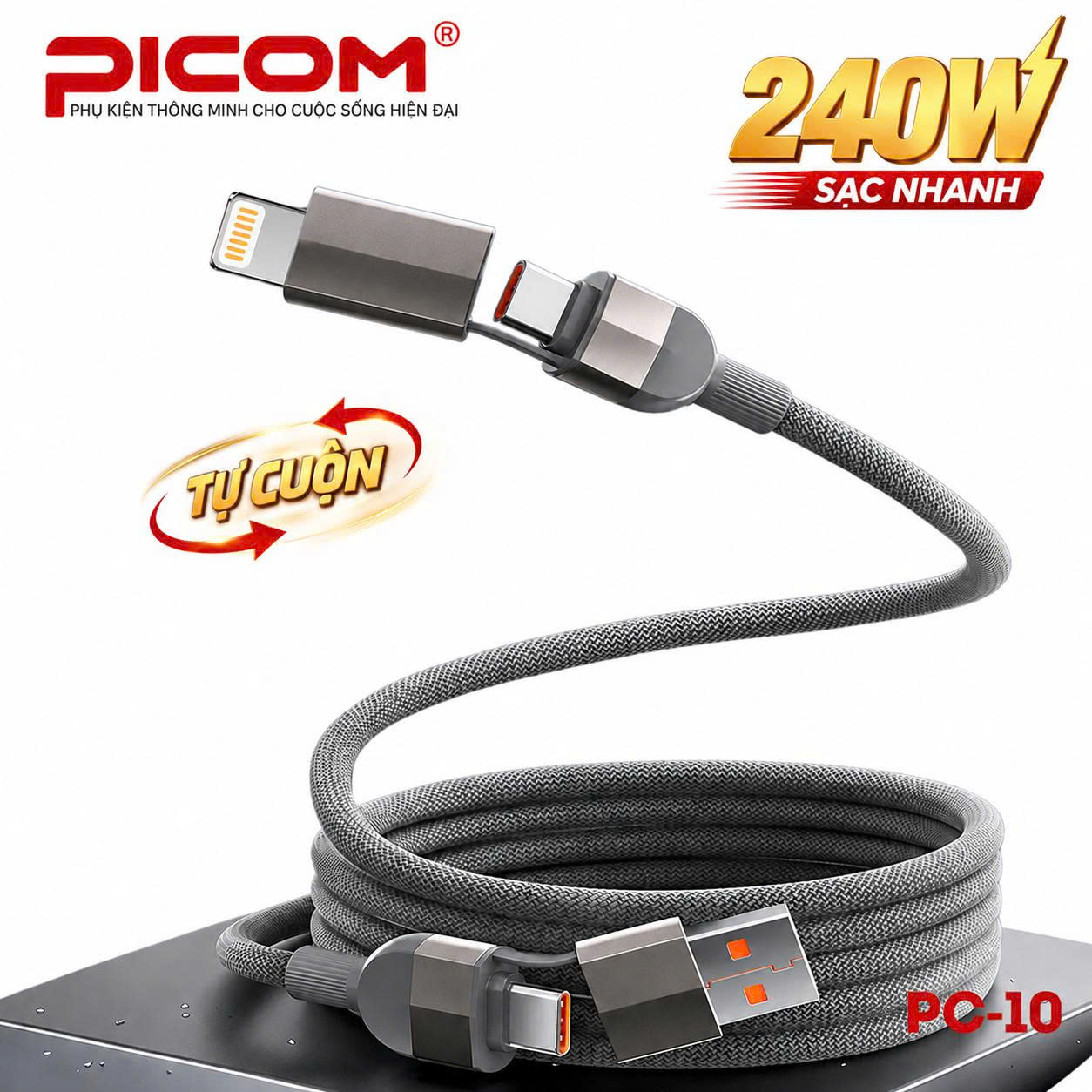 CÁP SẠC NHANH PICOM PC-10 – 240W