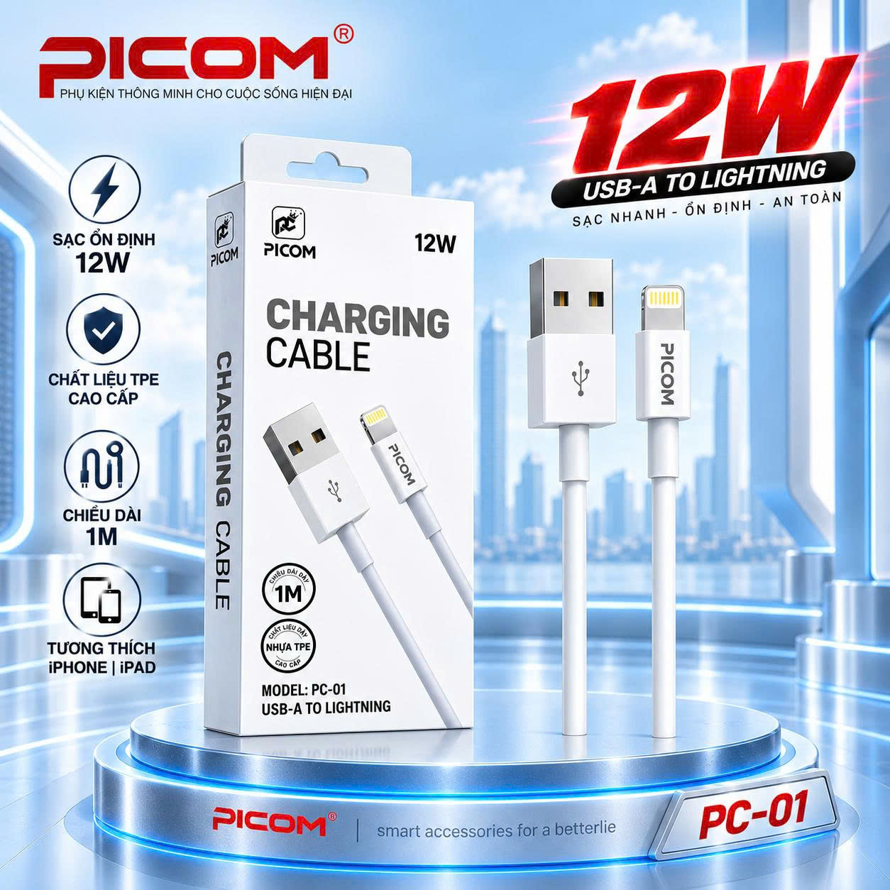 CÁP SẠC CHÍNH HÃNG PICOM PC-01