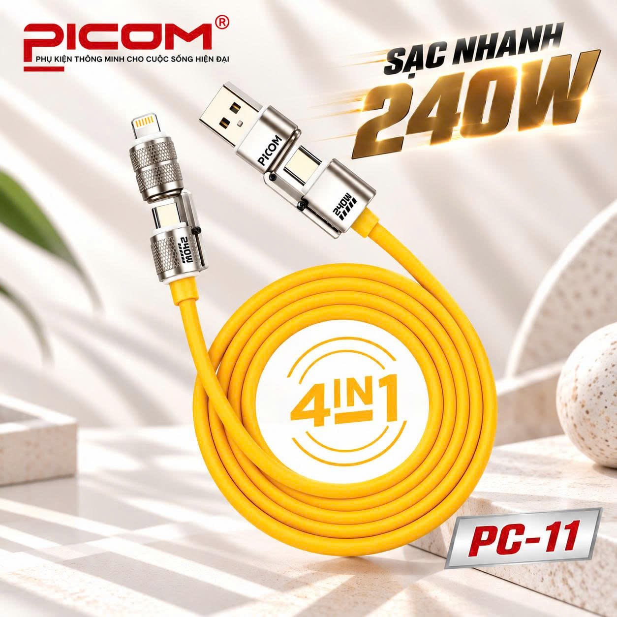 CÁP SẠC NHANH PICOM PC-11 – 240W
