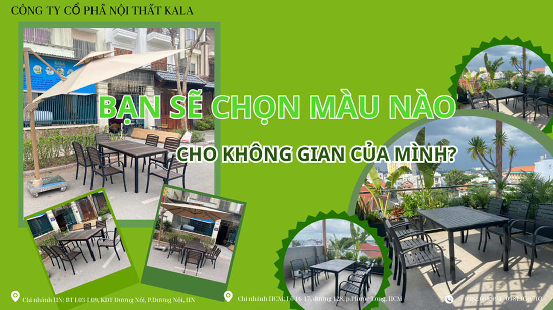 Bạn sẽ chọn bàn ghế polywood màu gì cho không gian của mình?
