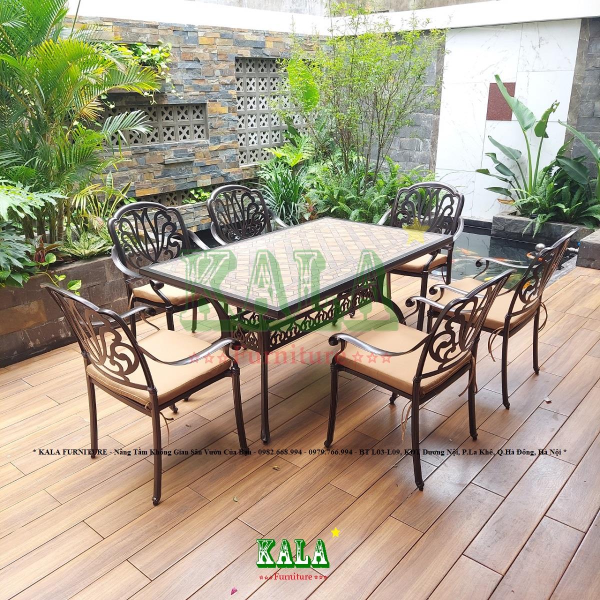 Bộ bàn ghế nhôm đúc BGND-CND9015HS