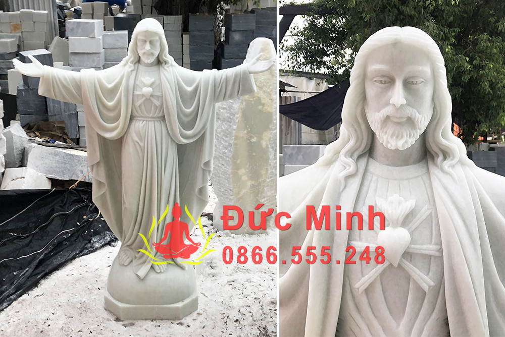 Tượng Chúa Kitô cứu thế bằng đá nguyên khối bền đẹp theo thời gian