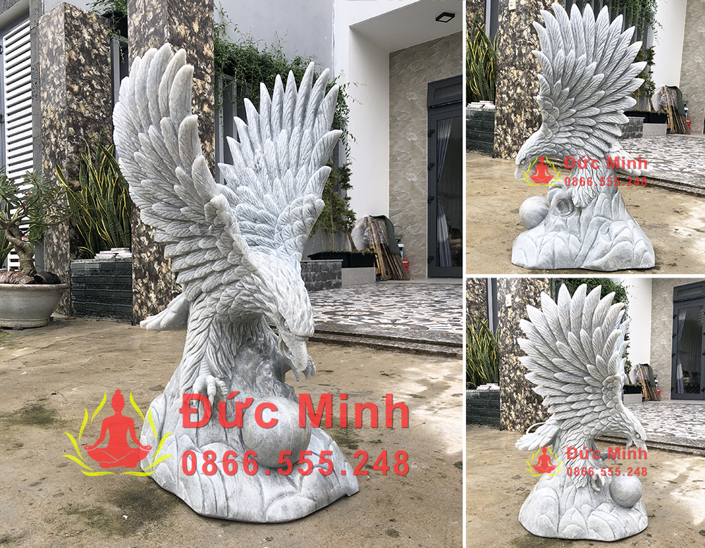 Tượng Đại Bàng Đá Cao 60cm