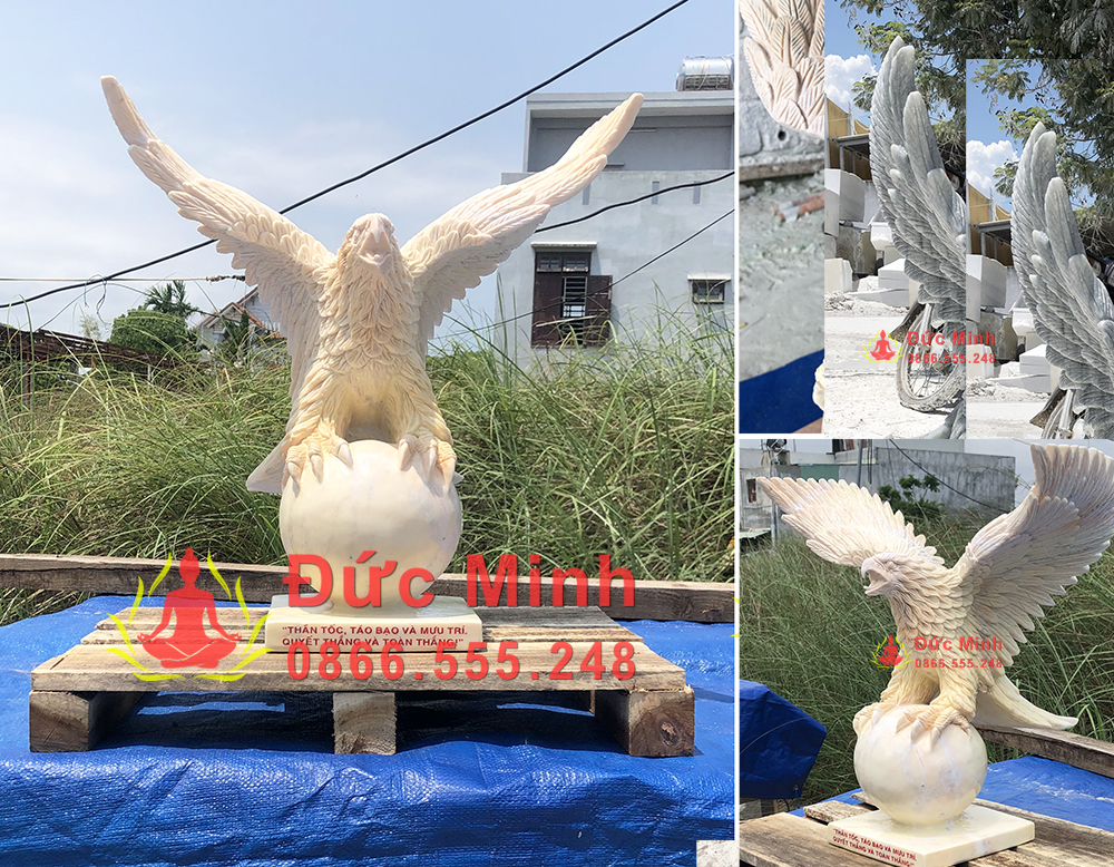 Tượng Đại Bàng Đá Cao 50cm