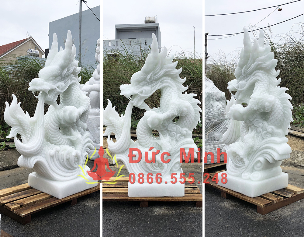 2. Ưu điểm vượt trội của tượng rồng đá cẩm thạch nguyên khối 100%