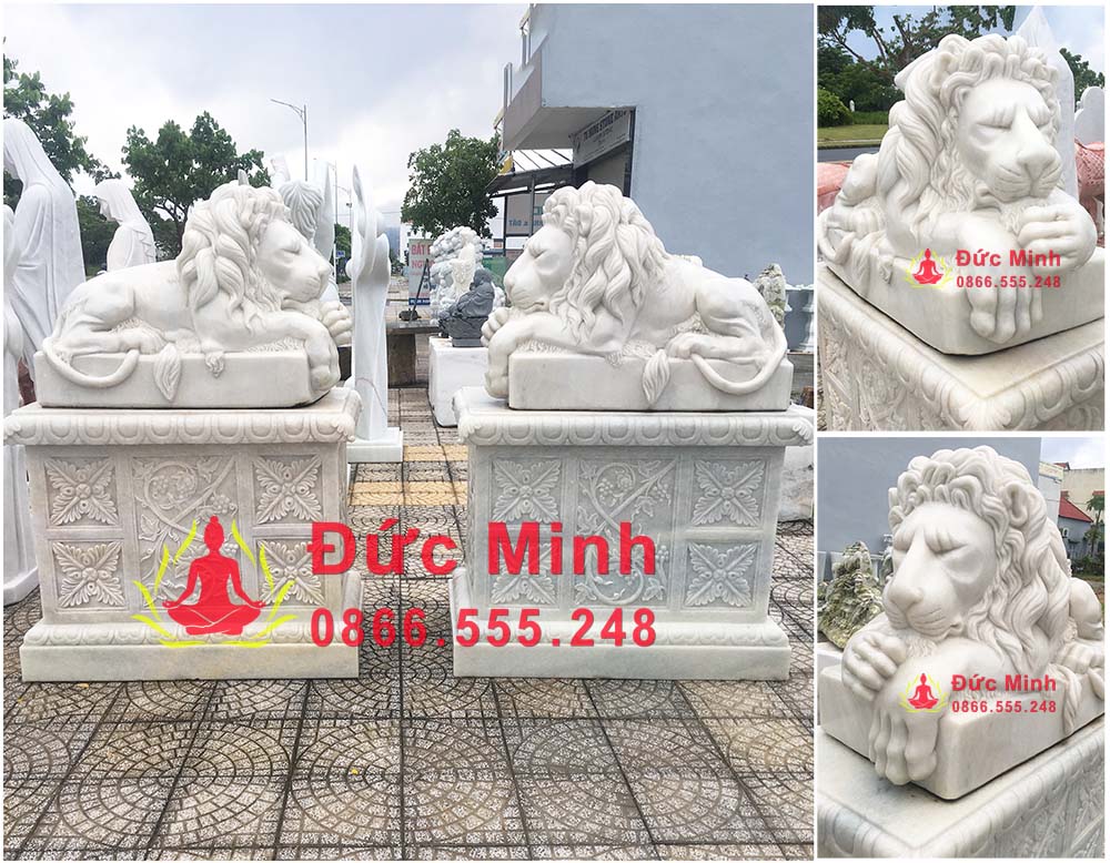 Tượng sư tử đá nằm (Dáng phục/trấn thủ bình yên)