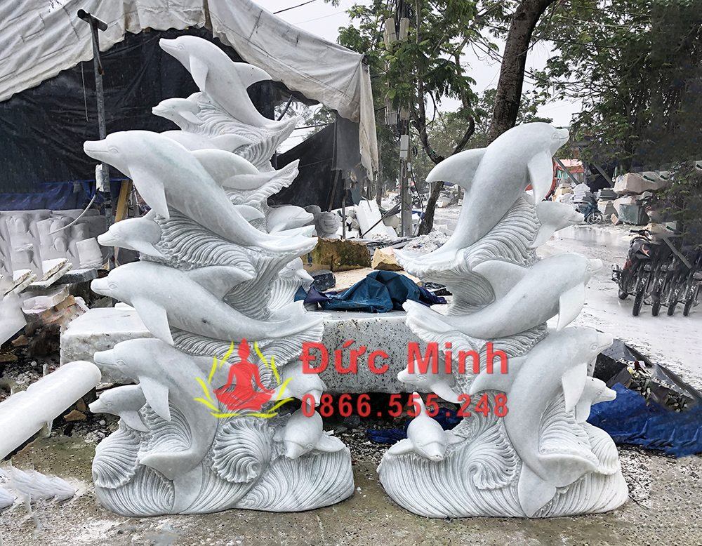 Điểm Nhấn Tượng Cá Heo Đá Mỹ Nghệ Cao Cấp