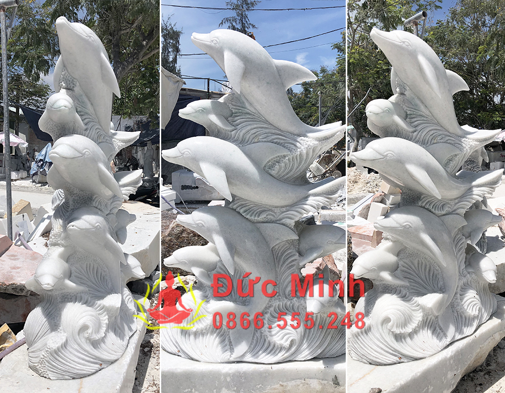 Mẫu Tượng Cá Heo Đá Đẹp Nhiều Tầng