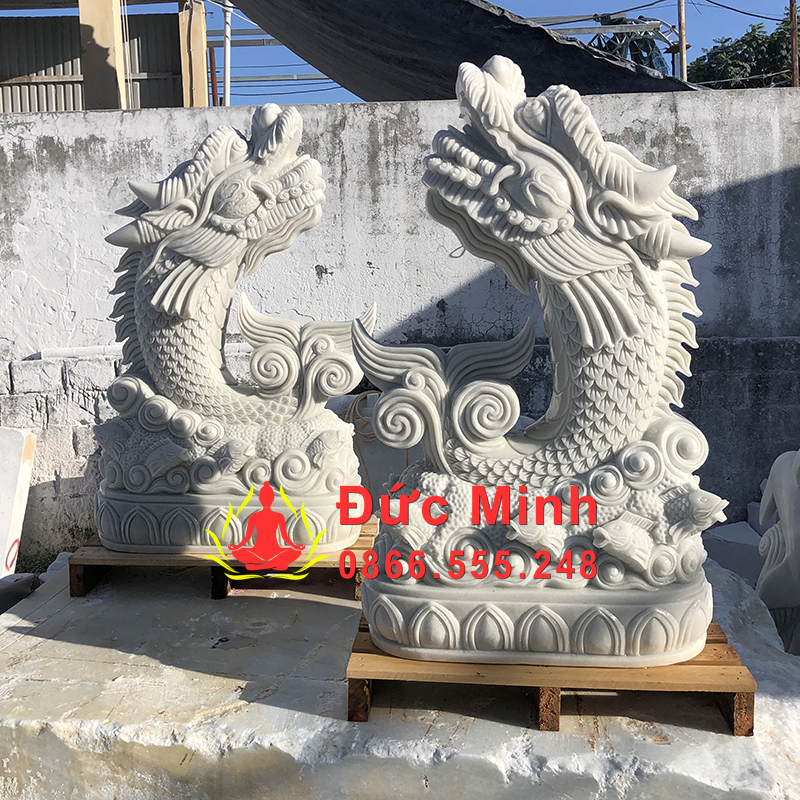 Địa chỉ chế tác tượng cá chép hóa rồng đá uy tín, chất lượng hàng đầu