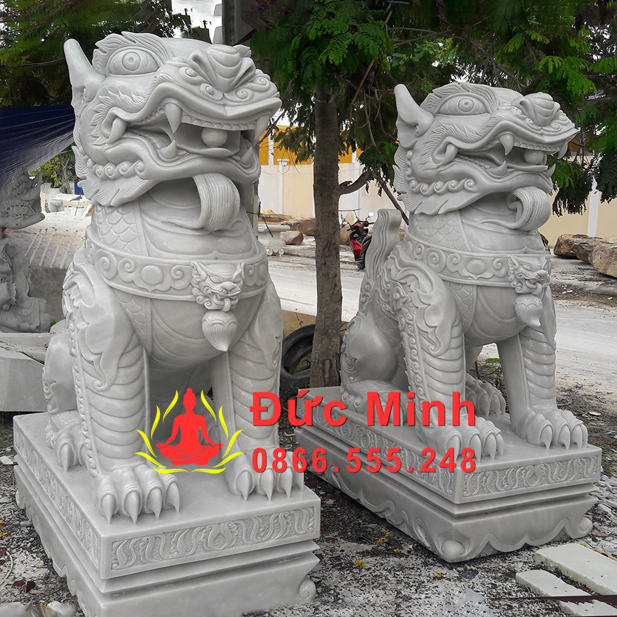 Tượng Nghê Đá Cẩm Thạch Nguyên Khối Đẹp