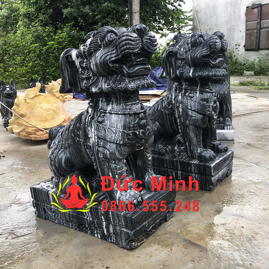 Tượng Nghê Đá Đen Đẹp Tự Nhiên Nguyên Khối