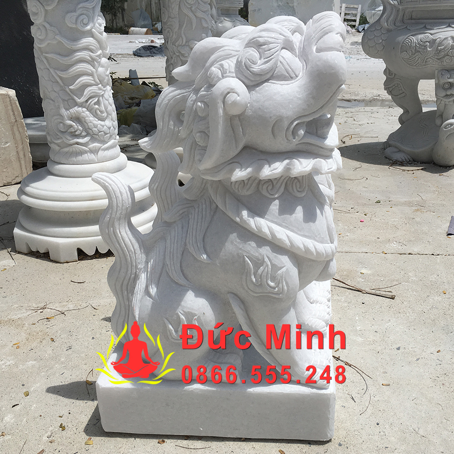 Tượng Nghê Đá Nhỏ Trấn Cổng Tinh Xảo