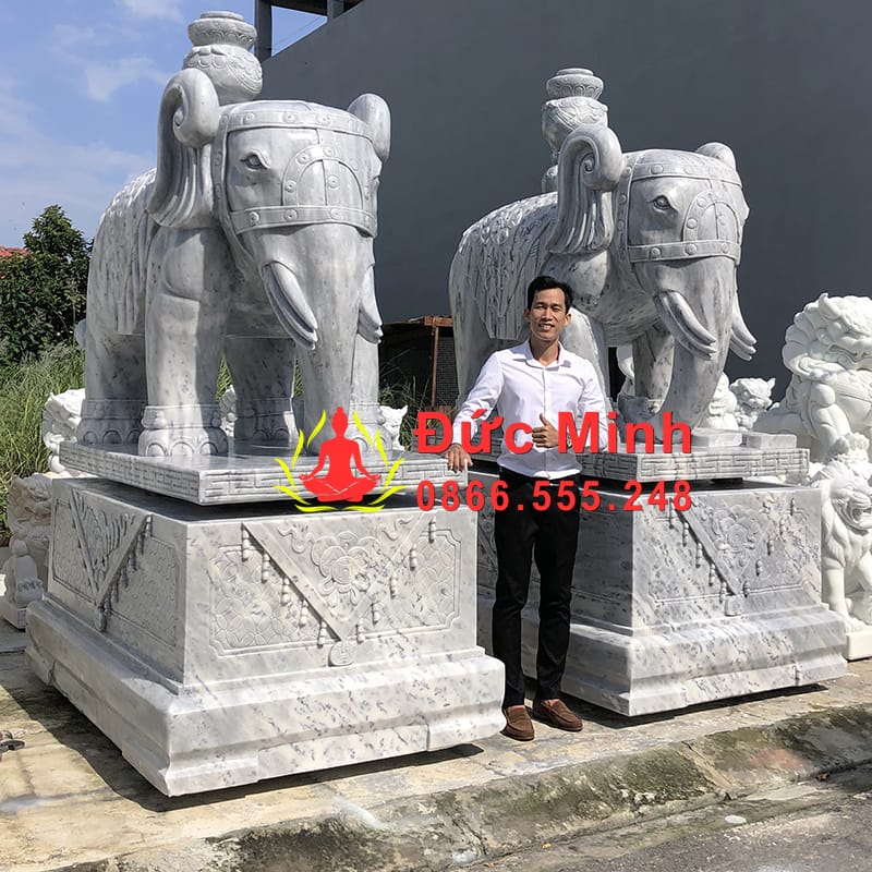 Giá trị biểu tượng và ý nghĩa phong thủy của tượng voi đá